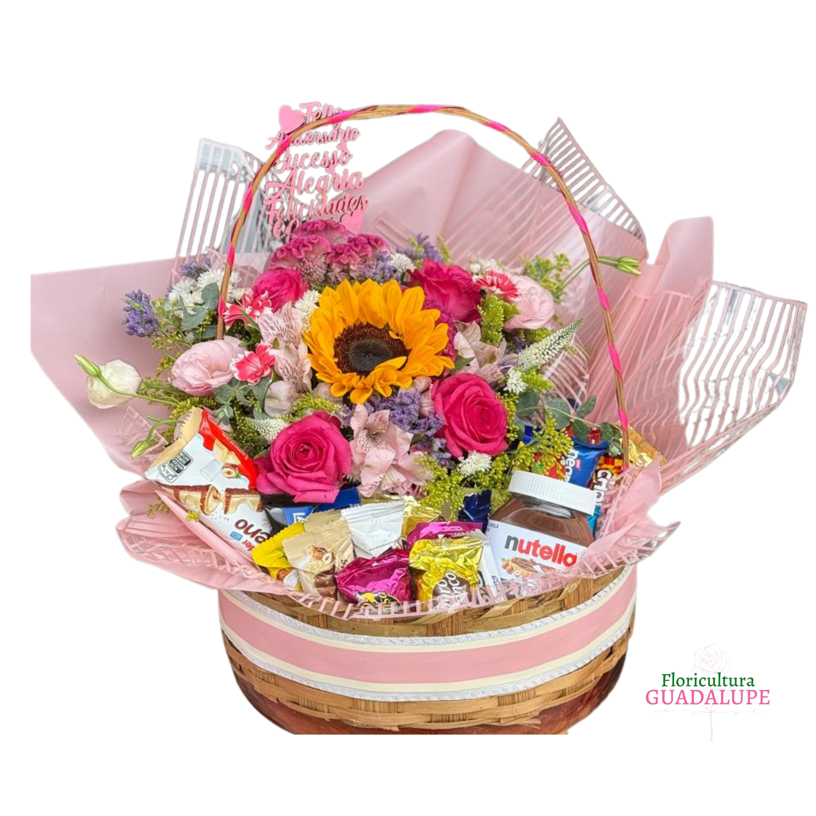 Cesta de Chocolate G - Parab�ns Pra Voc�