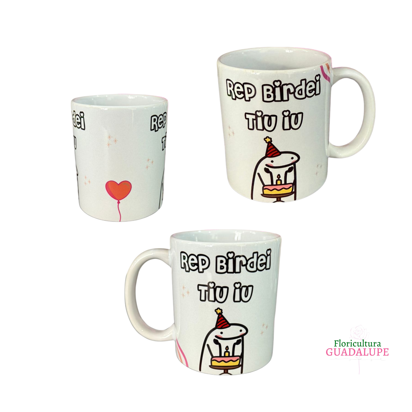Caneca Anivers�rio - Rep Birdei Tiu Iu